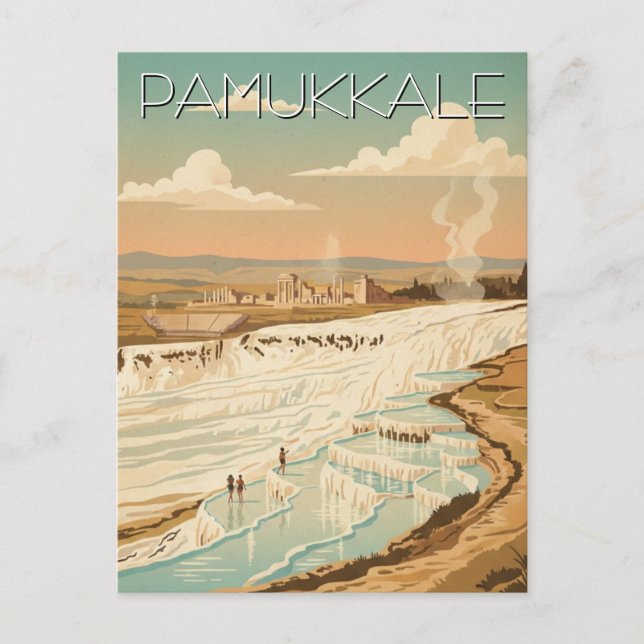 Pamukkale Turkiet Resebrevkortsbild Vykort (Framsida)