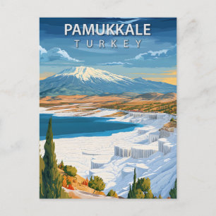 Pamukkale Turkiet Termalbad Vintage Turkisk Vykort