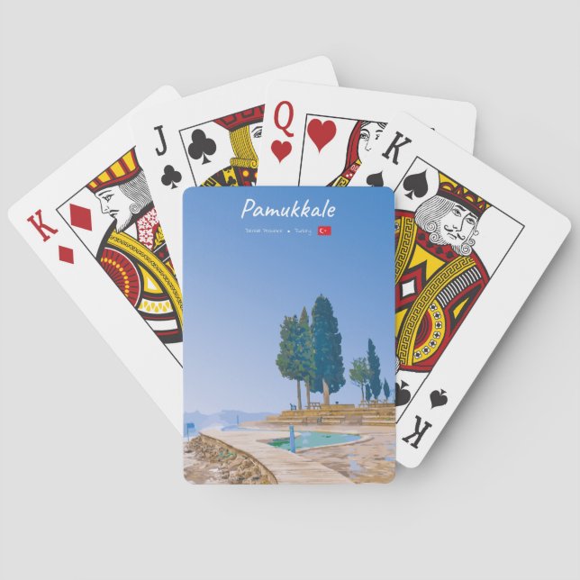 Pamukkale, Turkiet - Termiska pooler Casinokort (Baksidan)