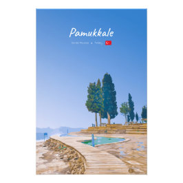Pamukkale, Turkiet - Termiska pooler Fototryck