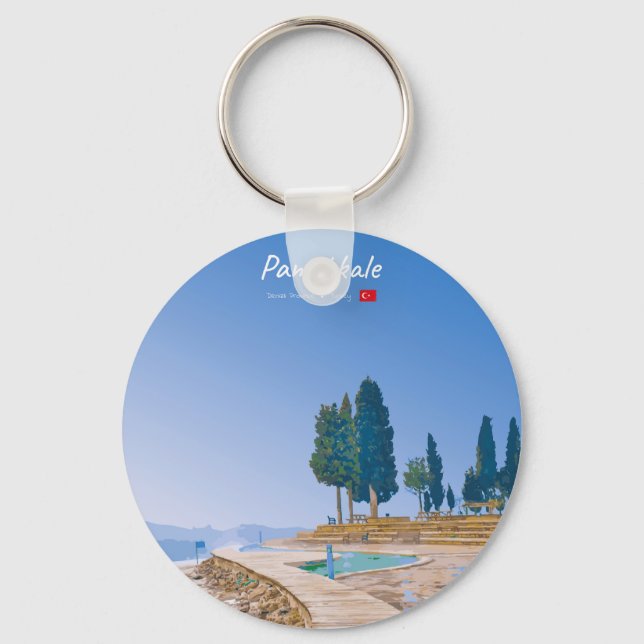 Pamukkale, Turkiet - Termiska pooler Nyckelring (Framsida)
