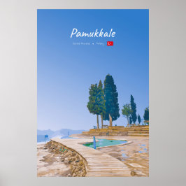 Pamukkale, Turkiet - Termiska pooler Poster