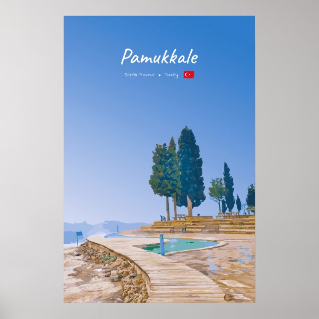 Pamukkale, Turkiet - Termiska pooler Poster (Framsidan)
