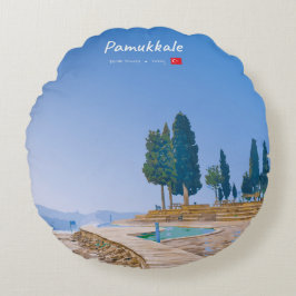 Pamukkale, Turkiet - Termiska pooler Rund Kudde