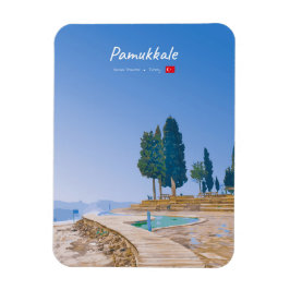 Pamukkale, Turkiet -  Termiska pooler rundade Magnet
