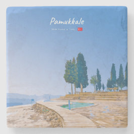 Pamukkale, Turkiet - Termiska pooler Stenunderlägg