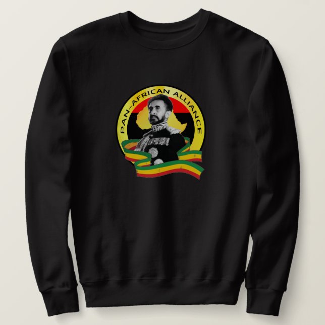 PAN-AFRICAN-ALLIANCE Africa Jah Rastafari Sweater  Lång Ärmad Tröja (Design framsida)