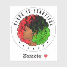 Pan African Black Girl Red grönt pride afro