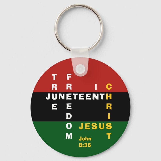 Pan African Christian JUNETEENTH Nyckelring (Framsida)