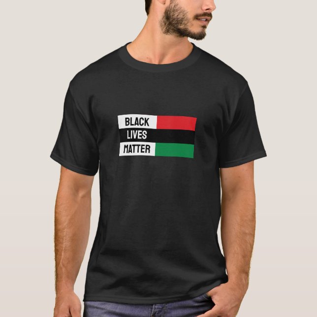 Pan African Flagga, Black Lives Matter, Unia Symbo T Shirt (Framsida)