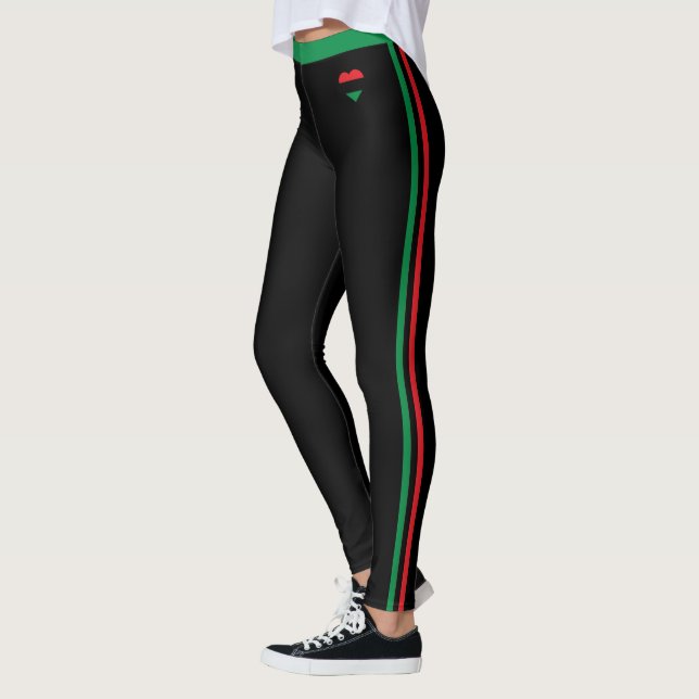 Pan African Flagga mode & Unia Symbol Leggings (Vänster)