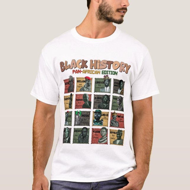 Pan-African Legends Black History T-shirt Gifts  (Framsida)