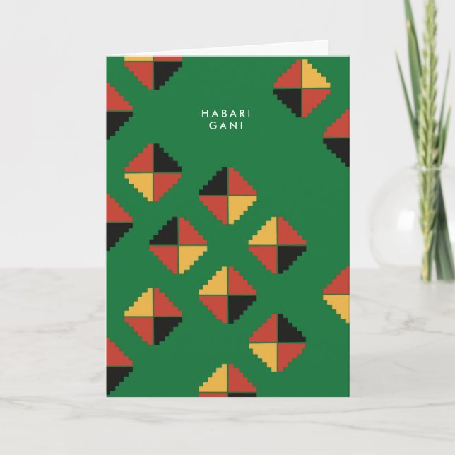 Pan African Mönster Kwanzaa Julhälsningar Kort (Framsida)