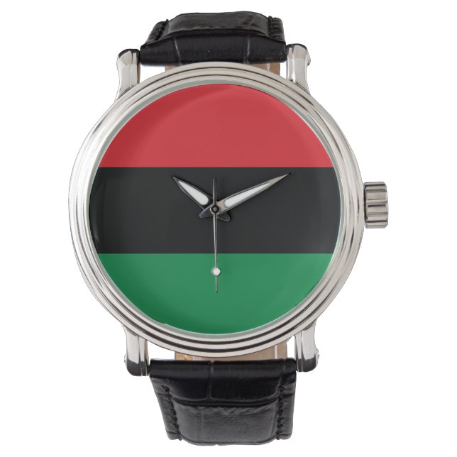 Pan African UNIA Flagga Armbandsur (Framsida)
