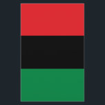 Pan African UNIA Flagga Flygblad<br><div class="desc">Den panafrikanska flagga - även känd som UNIA-flagga,  den afroamerikanska flagga,  Black Liberation flagga och flera andra namn - är en flagga i tre färg som består av tre lika stora vågräna (uppifrån och ned) rött,  svart och grönt.</div>