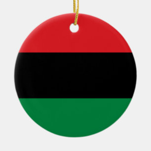 Pan African UNIA Flagga Julgransprydnad Keramik