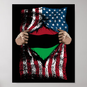Pan African Unia Flagga Loyal Afro americans Usa G Poster