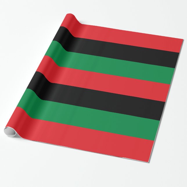 Pan African UNIA Flagga Presentpapper (Utrullad)