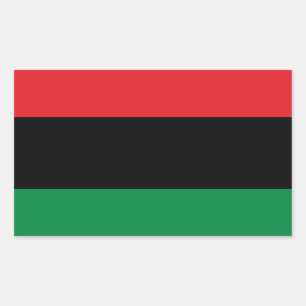 Pan African UNIA Flagga Rektangulärt Klistermärke