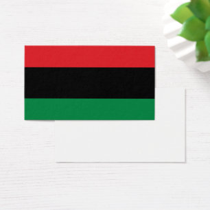 Pan African UNIA Flagga Visitkort