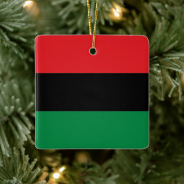 Pan-African UNIA Kwanzaa flagga Julgransprydnad Keramik