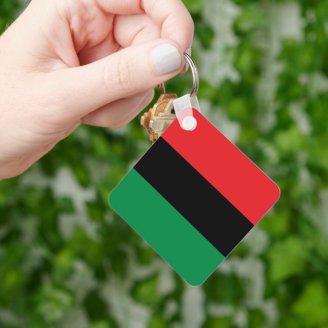 Pan-African UNIA Kwanzaa flagga Nyckelring (Hand)