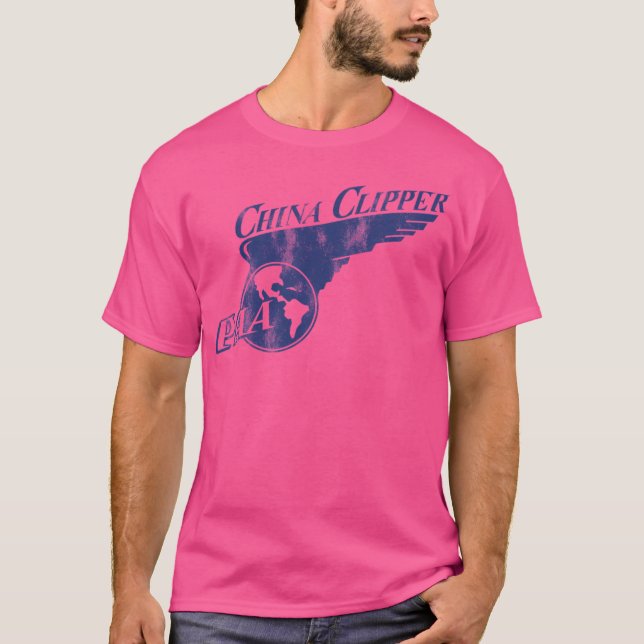 Pan Am Paa-China Clipper (avtryckt) T Shirt (Framsida)
