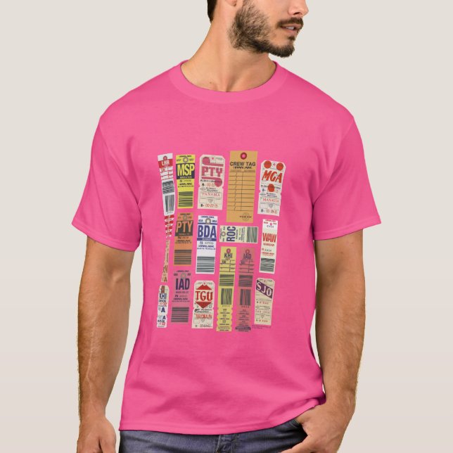 Pan Am Vintage-resggtaggar T Shirt (Framsida)