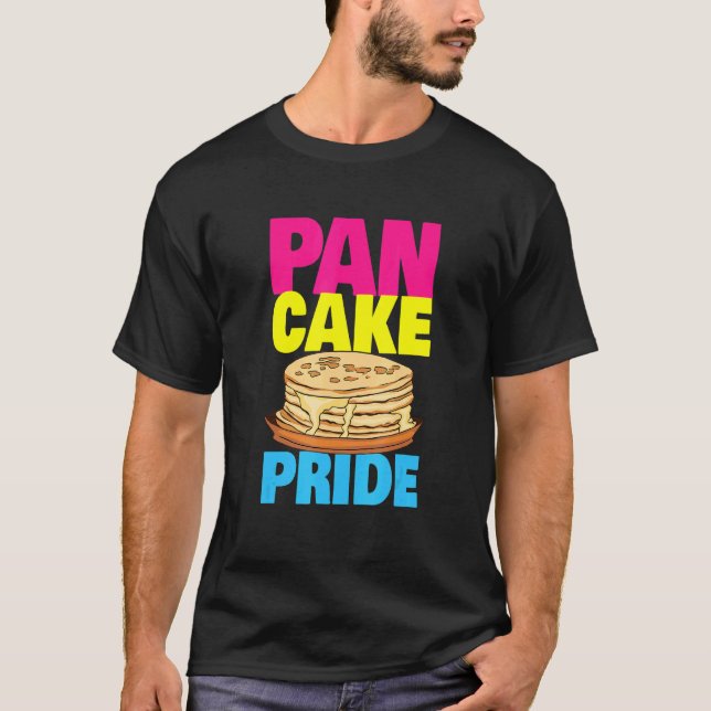Pan Cake Pride Pansexual T Shirt (Framsida)