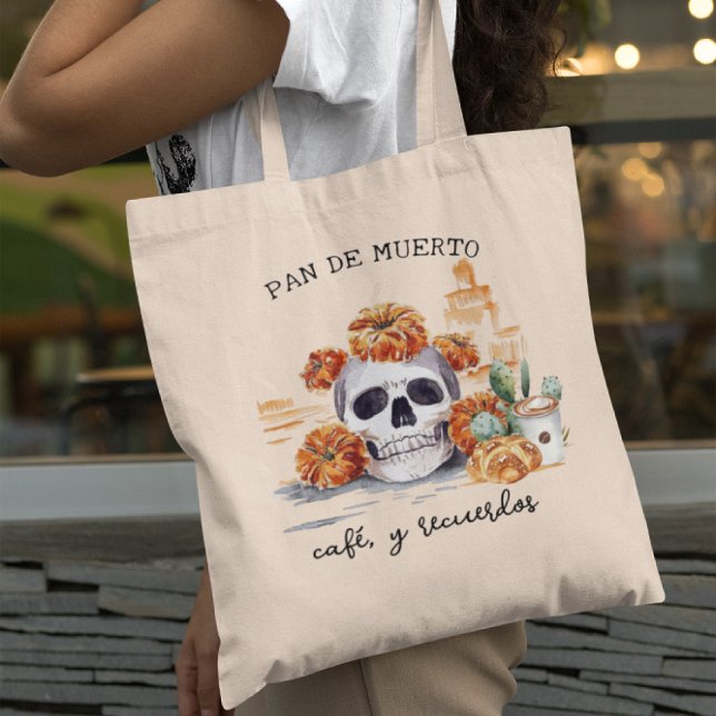 Pan de Muerto | Kaffe och Minnen Día de Muertos Tygkasse (Skapare uppladdad)