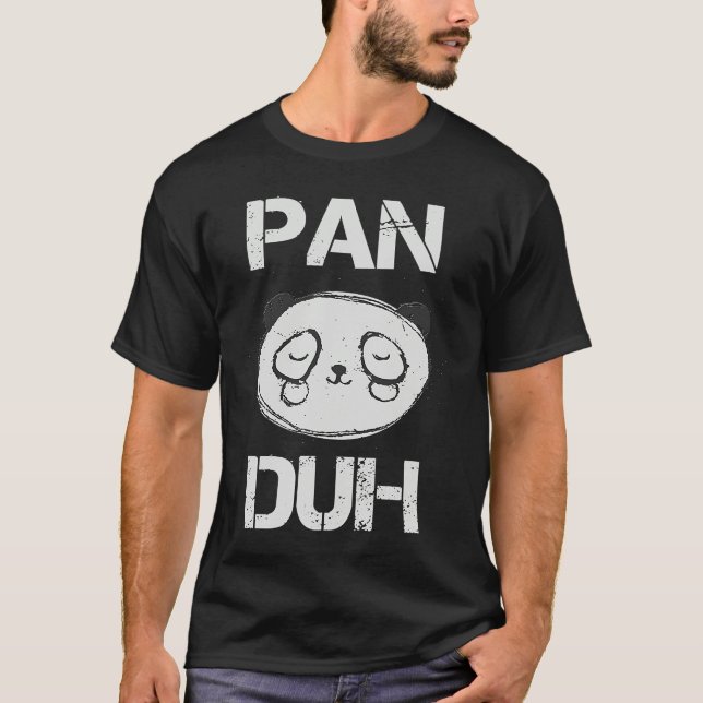 Pan Duh Pansexual Panda Bear Gay T Shirt (Framsida)