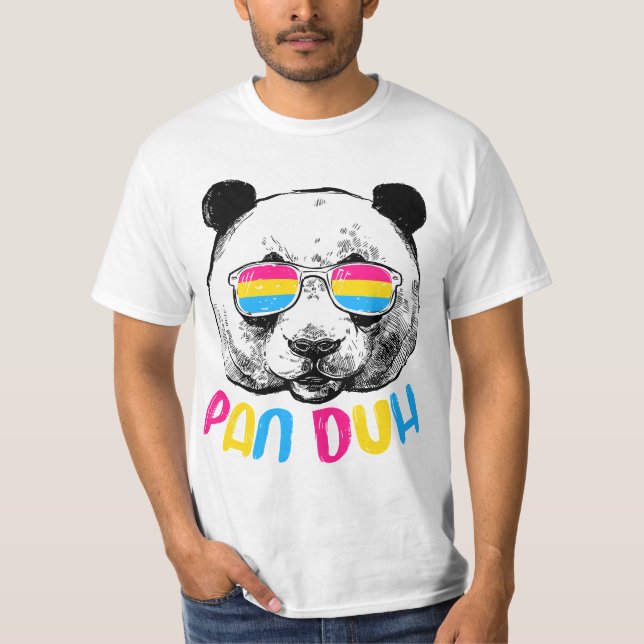 Pan Duh Pansexual Pride Flag LGBTQ T Shirt (Framsida)