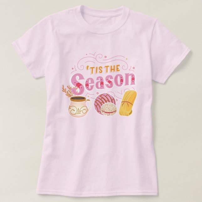 Pan Dulce Mexican Pastry Rosa jul T Shirt (Design framsida)