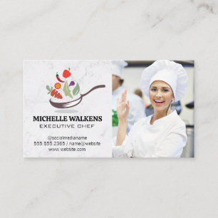 Pan Flipping Food   Chef i köket Visitkort
