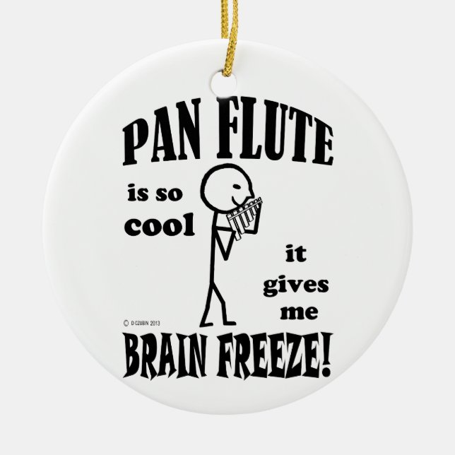 Pan Flute, Brain Freeze Julgransprydnad Keramik (Framsidan)