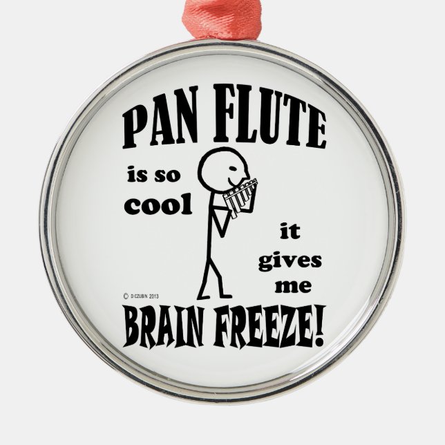Pan Flute, Brain Freeze Julgransprydnad Metall (Framsidan)