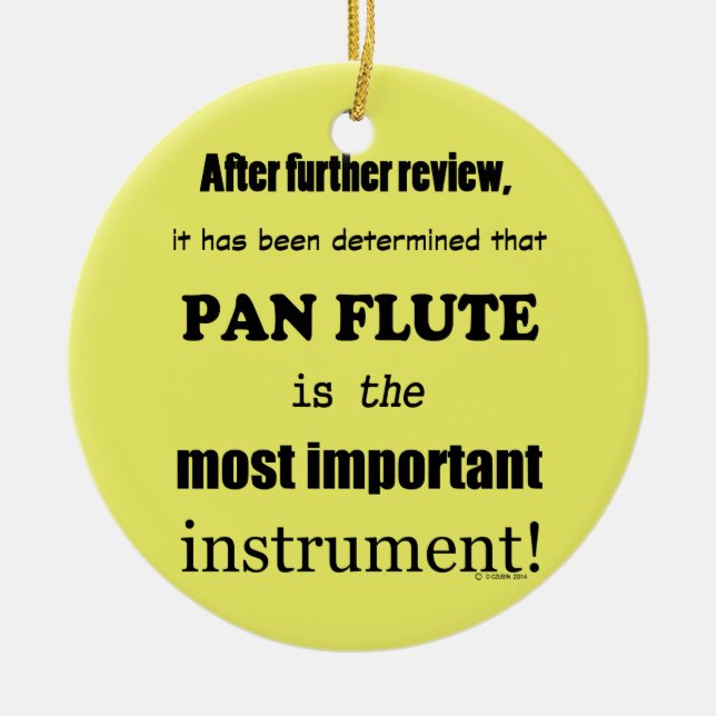 Pan Flute, det viktigaste instrumentet Julgransprydnad Keramik (Framsidan)