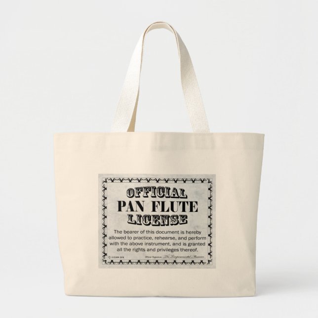 Pan Flute-licens Jumbo Tygkasse (Framsidan)