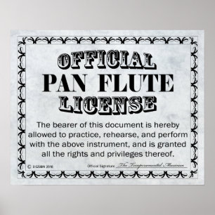 Pan Flute-licens Poster