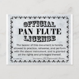 Pan Flute-licens Vykort