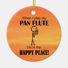 Pan Flute Lycklig Ställe Julgransprydnad Keramik