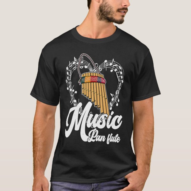 Pan Flute Musical Instrument  11 T Shirt (Framsida)