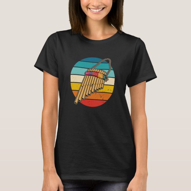 Pan Flute Musical Instrument  18 T Shirt (Framsida)