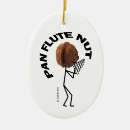 Pan Flute Nöt Julgransprydnad Keramik