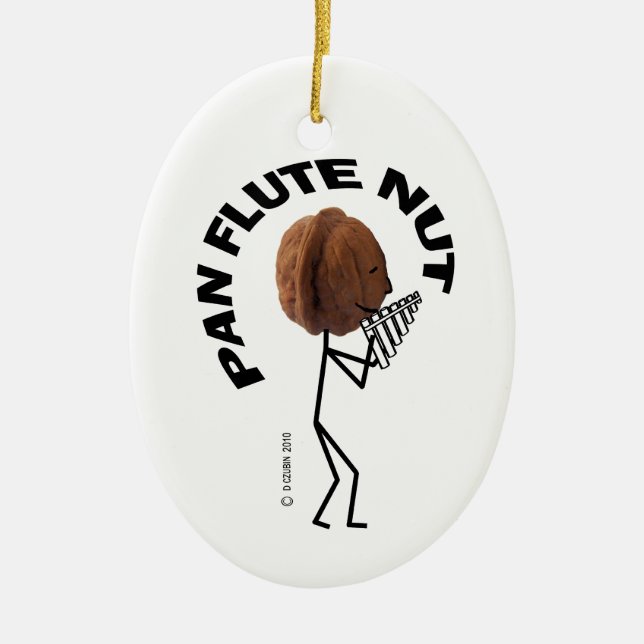 Pan Flute Nöt Julgransprydnad Keramik (Framsidan)