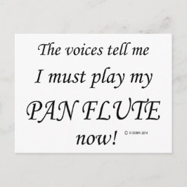 Pan Flute Voices säger must Play Vykort