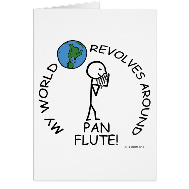Pan Flute - World Revolves runt Hälsningskort (Framsidan)