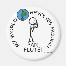 Pan Flute - World Revolves runt Magnet