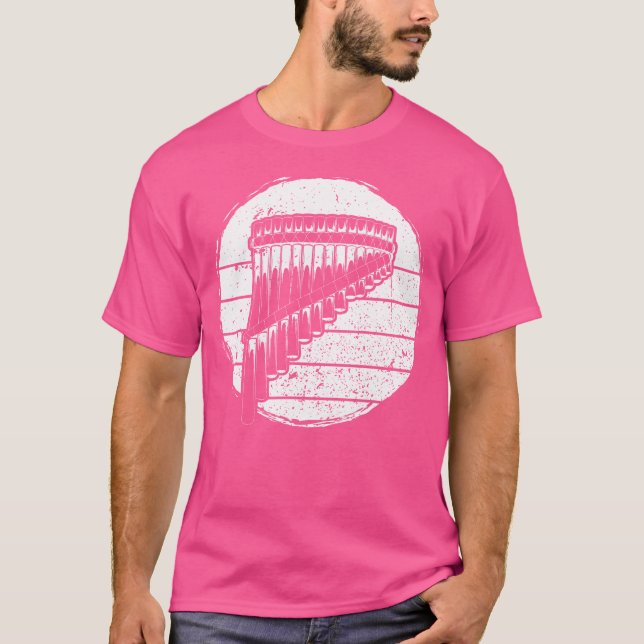 Pan Flutist Instrument Pan Flute T Shirt (Framsida)