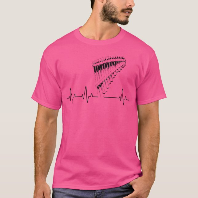 Pan Flutist Instrument Pan Flute T Shirt (Framsida)
